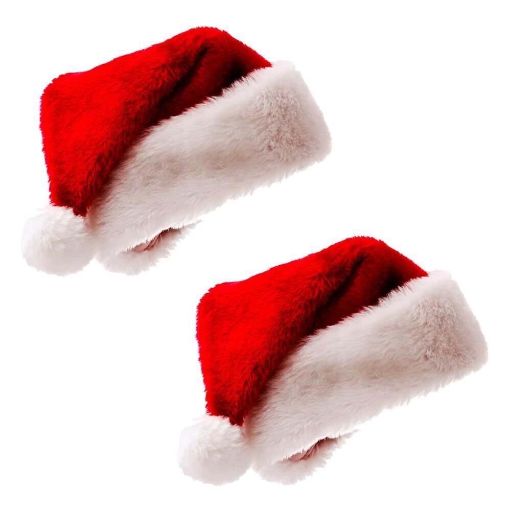 3842 Christmas Hat, Santa Hat Holiday for Adults Unisex Velvet Comfort